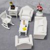 Realistic Fabric Sofa 3Pieces Couch Set For 1/12 Dollhouses Miniature Display Craft Project And Model Scene Decoration