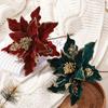 Xmas Glitter Flower 1 Pcs 28cm Atmosphere Beautiful Ornament