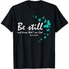 Be Still Know God Butterfly Graphic Men's Casual Round Neck Cotton T-Shirt
