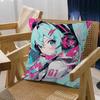 H-Hatsunes Role Anime M-Miku Pillow Cover Sofa Cushion Cover Home Room Decoration Children Gift