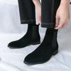 Men Brown Chelsea Motorcycle Boots Casual Outdoor Black Formal Business High Boots Large Size
