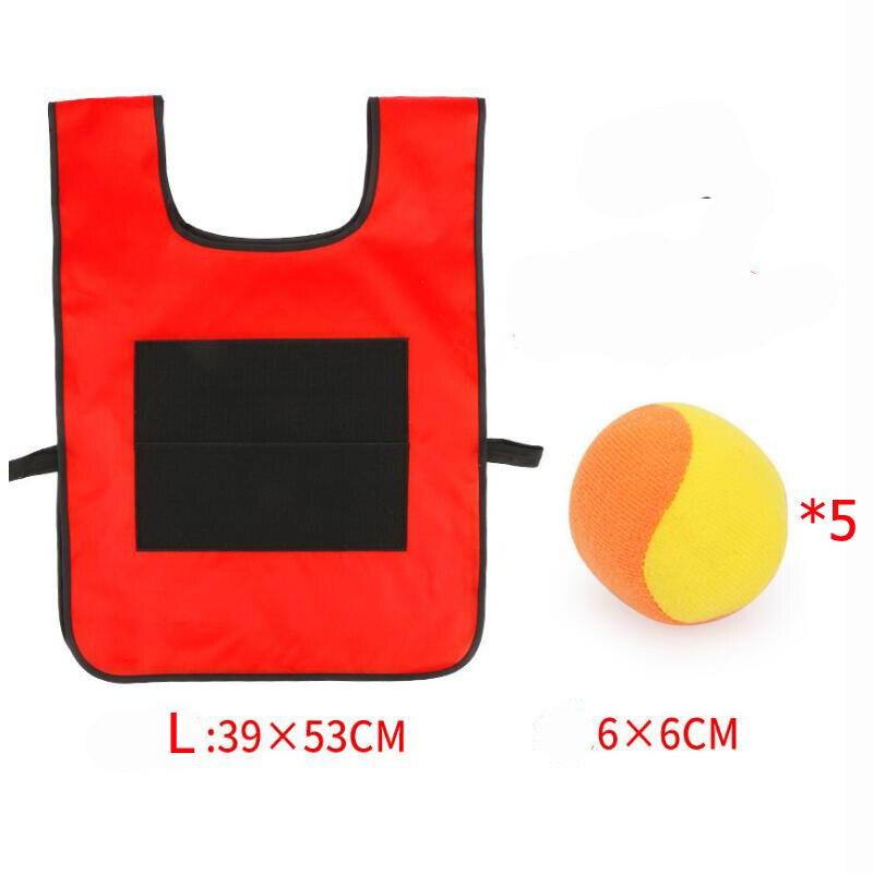 Kids Game Props Vest Sticky Jersey Vest Game Vest Waistcoat With 5 Sticky Ball Throwing Children Outdoor Fun Sports Toy