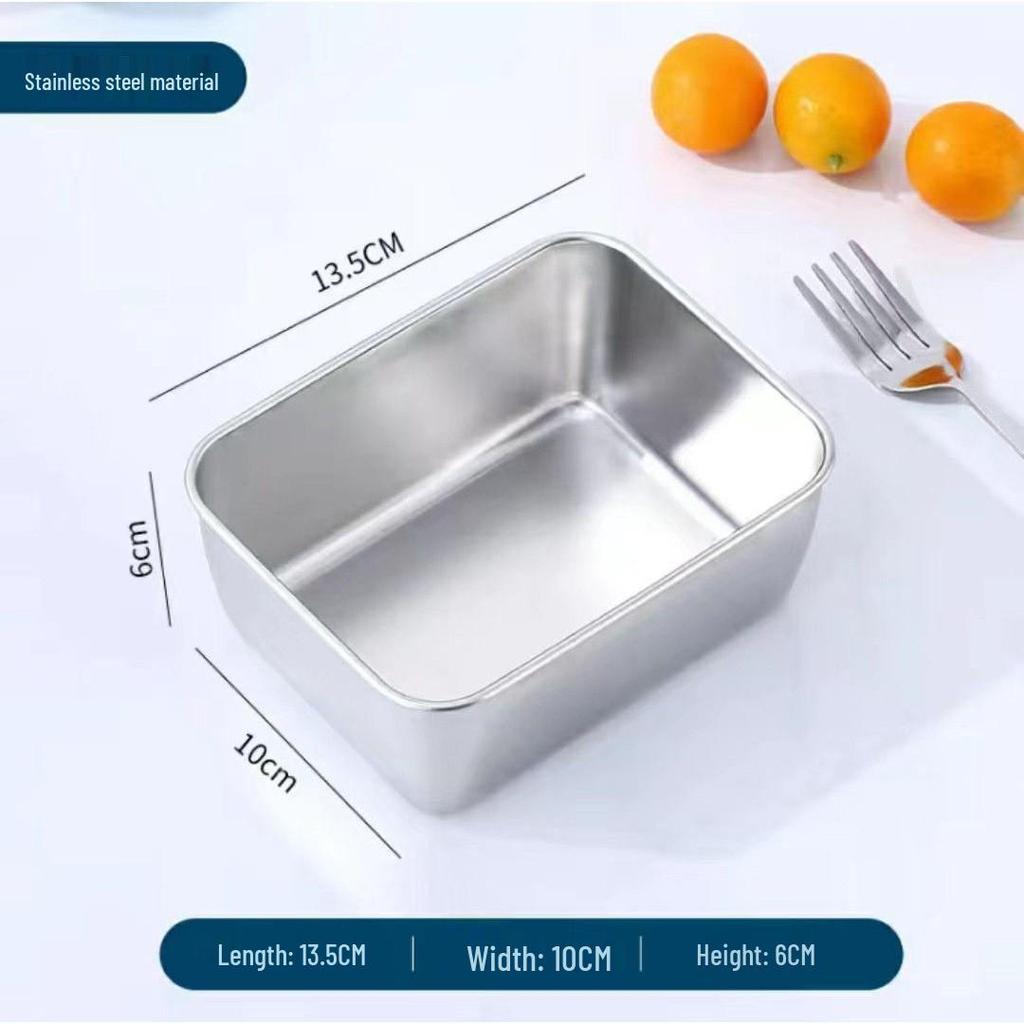 Foodgrade Portable Stainless 304 Steel Lunch Box Microwavesafe Round Storage Container