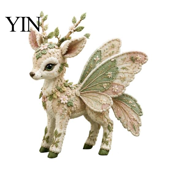 Decorative Floral Felt Craft Forest Guardians Patchwork DIY Kit, Woodland Animal Sewing Pre-cut Creative Hobby Embroidery Supplies Fabric Kit