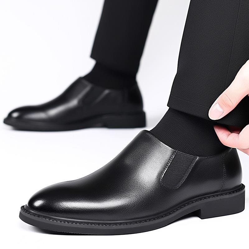 Fashion Designer Leather Platform Derby Shoes for Men Spring Autumn Business Man Dress Shoes Fashion Soft-soled Male Wedding Shoes
