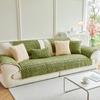 1PC Wave Pattern Plush Sofa Cushion Light Luxury Sofa Mat Towel Solid Color Anti-slip Couch Slipcover for Living Room Decor