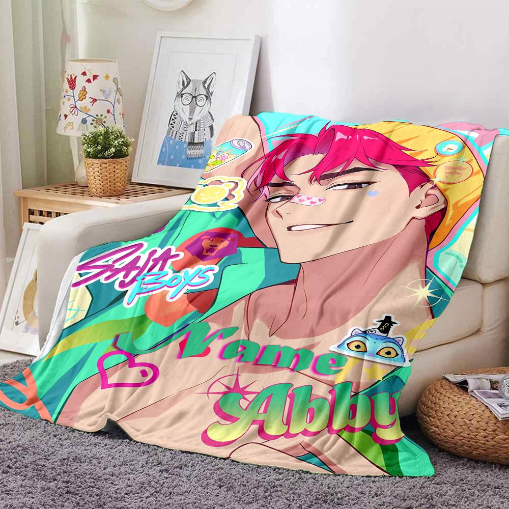 Individuelle Decke mit Aufdruck zum Thema Saja Boys - Perfekt für Sofa, Bett, Reisen & den Außenbereich | Maschinenwaschbar, Gemütlich & Langlebig.