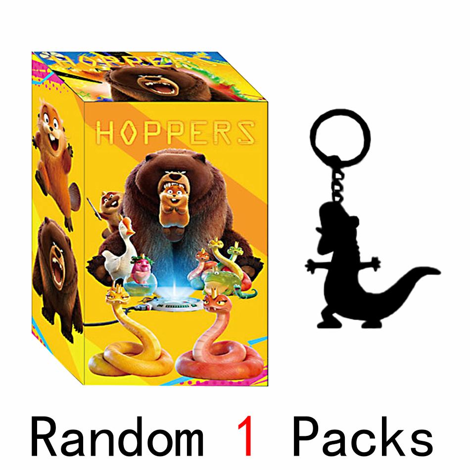 2026 Movie Hoppers Beavers Series Figure Boxed Keychain Figurine Toys Desk Decoration Statues Ornament Halloween Christmas Gifts