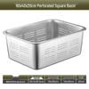 304 Stainless Steel Rectangular Colander