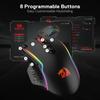 Redragon M810 Pro Gaming Wireless 10000 8 Programmable Turbo Up To 45 Hours Continuous RGB Compatible with Black Mouse, 2.4GHz, Wired/Wired