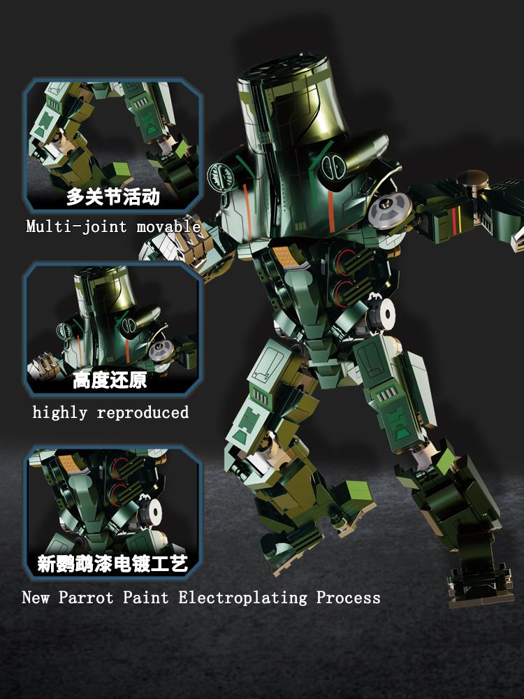 KBOX Hunter Robot stavebnice Film Mecha Warrior Skládací hračky ABS plast Gipsy Danger model Sbírejte ozdoby dětský dárek