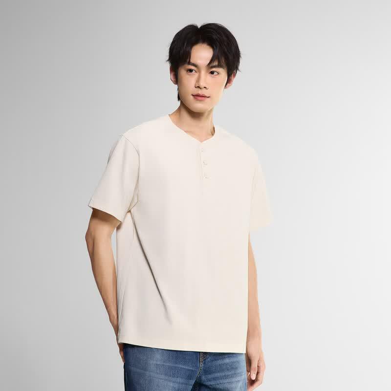 Lee Men's Henley Neck Short Sleeve T-Shirt