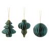 3pcs Christmas Hanging Lantern, Chinese Style Wind Origami Christmas Tree, Christmas Honeycomb Origami pendant, Christmas Ball