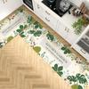 Carpet for Kitchen Pvc Leather Non-slip Floor Mat Waterproof Oil-proof Foot Mats Long Rug Green Plants Home Decoration Rugs