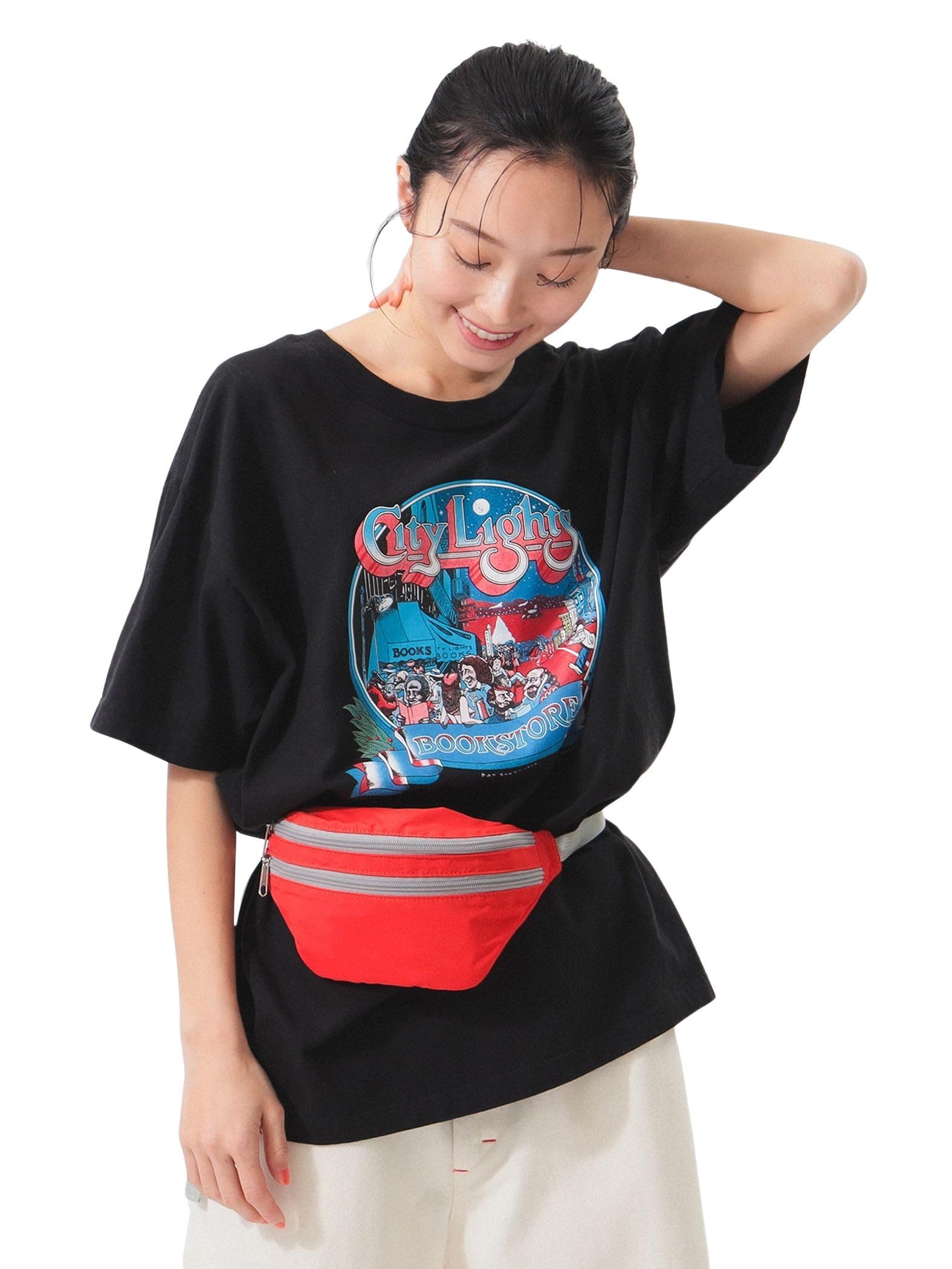 

BEAMS BOY S/S TEE [Special Order] City Lights Bookstore Pat Ryan T-Shirt, Women s, Black, Size L