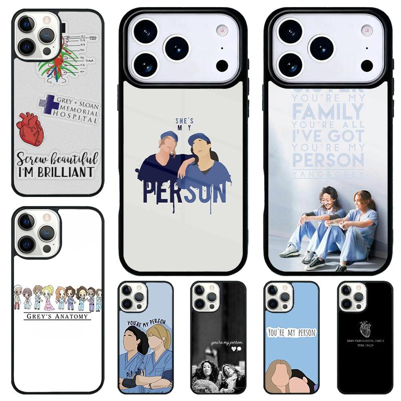 Greys Anatomy You are my person soft Phone Case for iPhone 17 Air 16 15 11 12 14 13 Pro Max Shockproof Cover