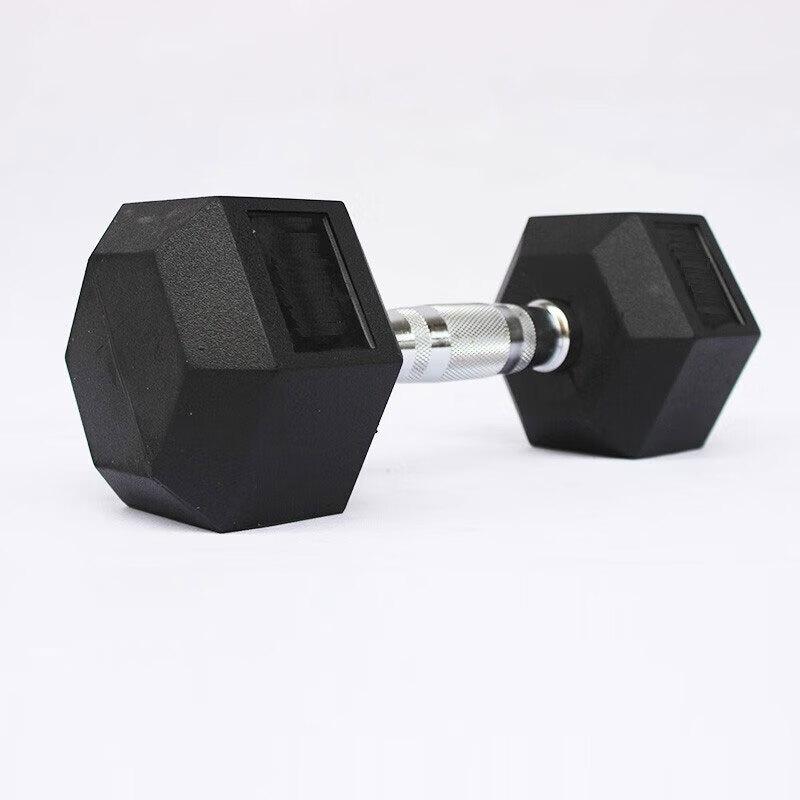 Zhou Xiang Rubber Hex Dumbbell Set with Storage Rack