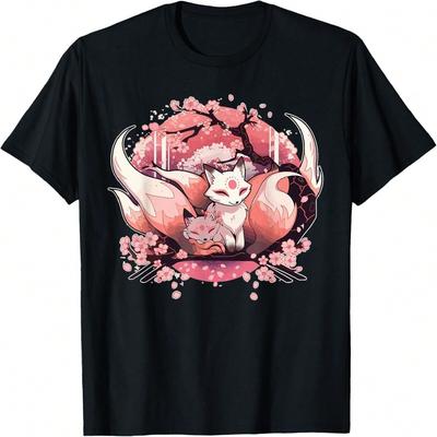 Kitsune Japanischer neunschwänziger Fuchs T-Shirt