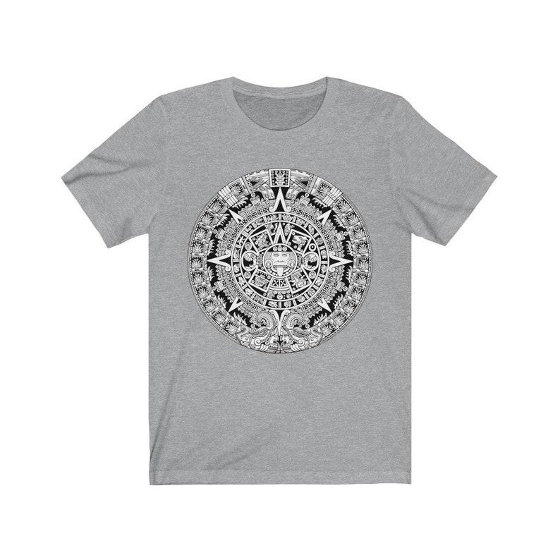 2025 Summer New Hot Sale In Mexico Aztec Calendar Art Shirt Mexican Print for Men Unique Mexicanas Gifts Men's Breathable TShirt