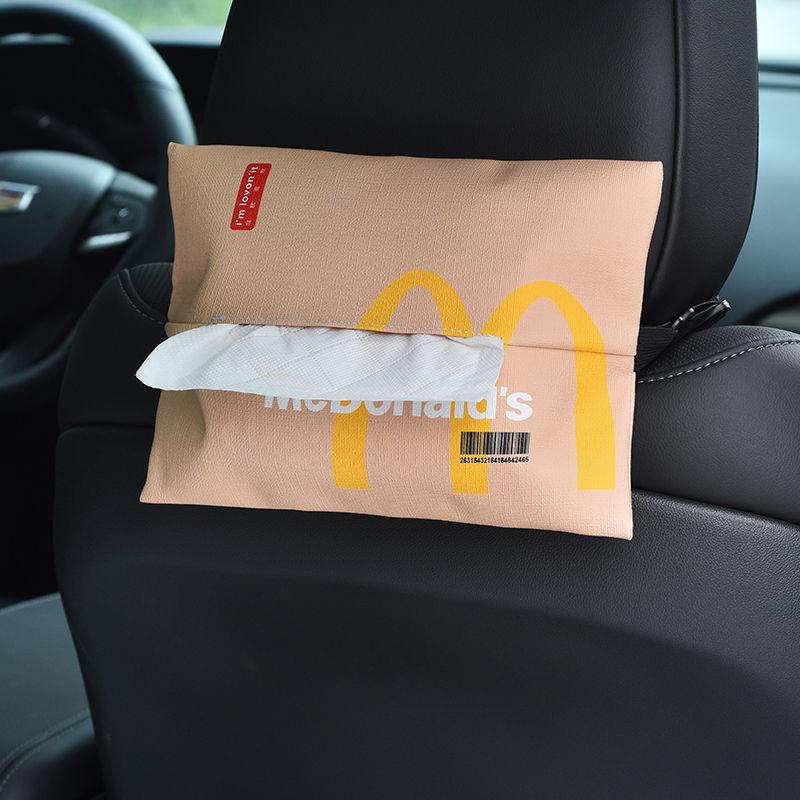 Kreslený držák na kapesníky do auta - Roztomilá výsuvná opěrka rukou a závěsný box na kapesníky