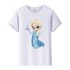 Dolci Magliette Disney Frozen Elsa Anna Cartoni Animati T-shirt Larga Streetwear Camicette Top per Bambini T-shirt Girocollo Vestiti per Ragazze Regalo