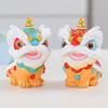 Chinese Style Lion Figurine Cartoon Guardian Lion Resin Statue Home Office Feng Shui Decoration Ornament Holiday Housewarming Gift