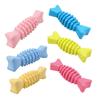 Pet Chew Toy Fish Bone Shape Food Grade TPR Spiral Texture Dog Boredom Buster Toy Food Grade Tear-resistant Dog Toy