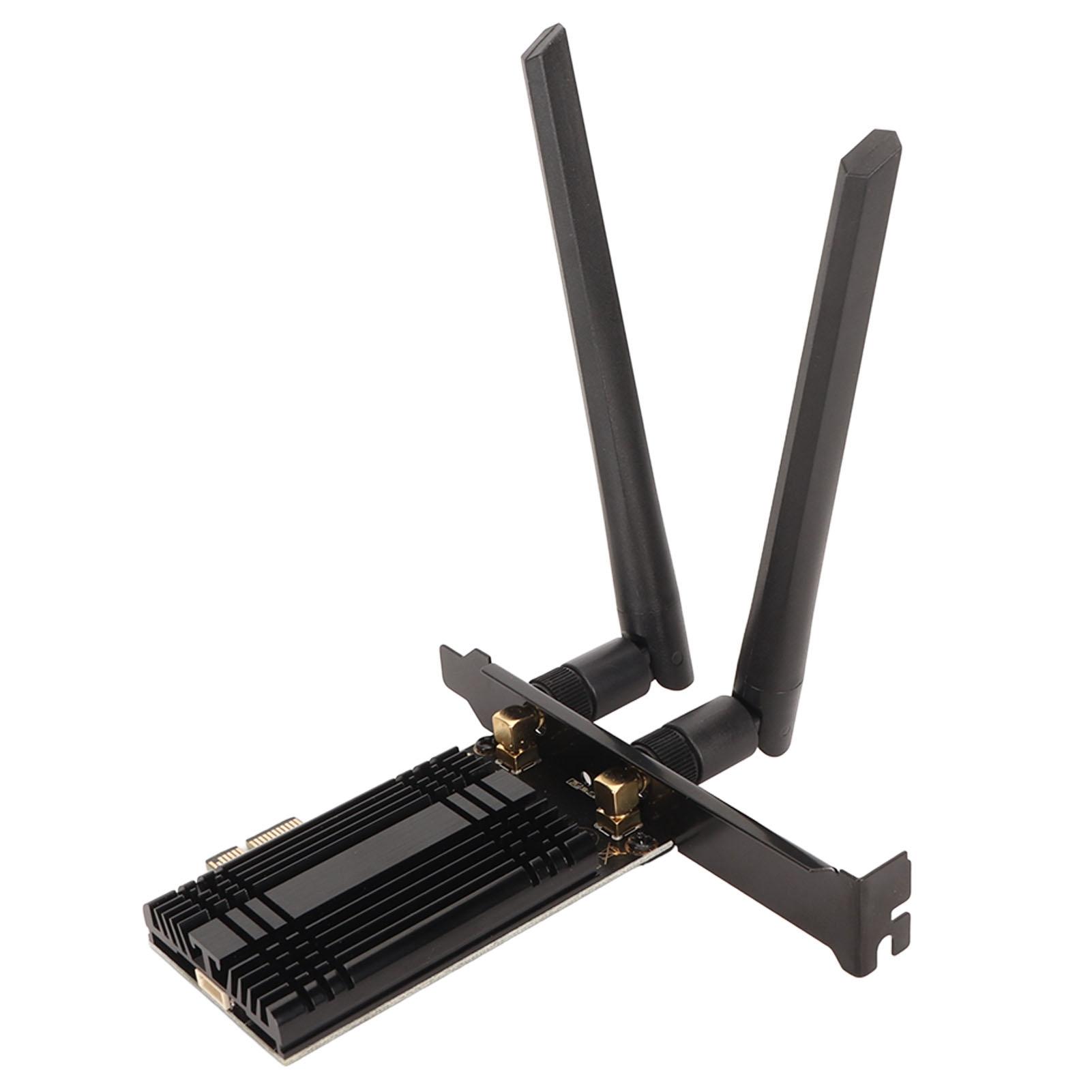 

WiFi 6E AX210 PCIe WiFi Карта Bluetooth 5.3 з Радіатором 2 Антени 6 ГГц 5.8 ГГц 2.4 ГГц Бездротова