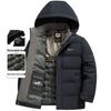 Woodpecker Men's Thick Hooded Winter Jacket - Middle-aged, Down Cotton Coat