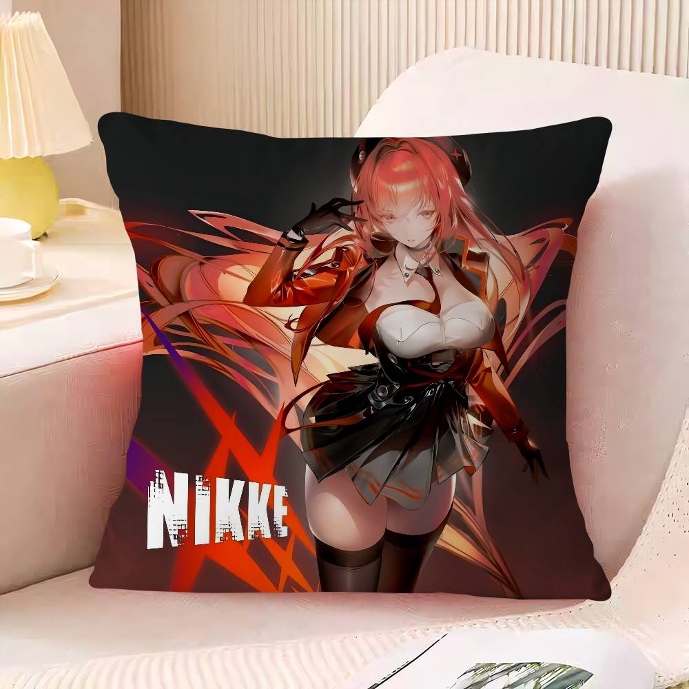 

N-Nikke Pillowcase Bedroom Sofa Decorative Cushion Cover With Zipper Soft Cushion Cover 16x16Inch