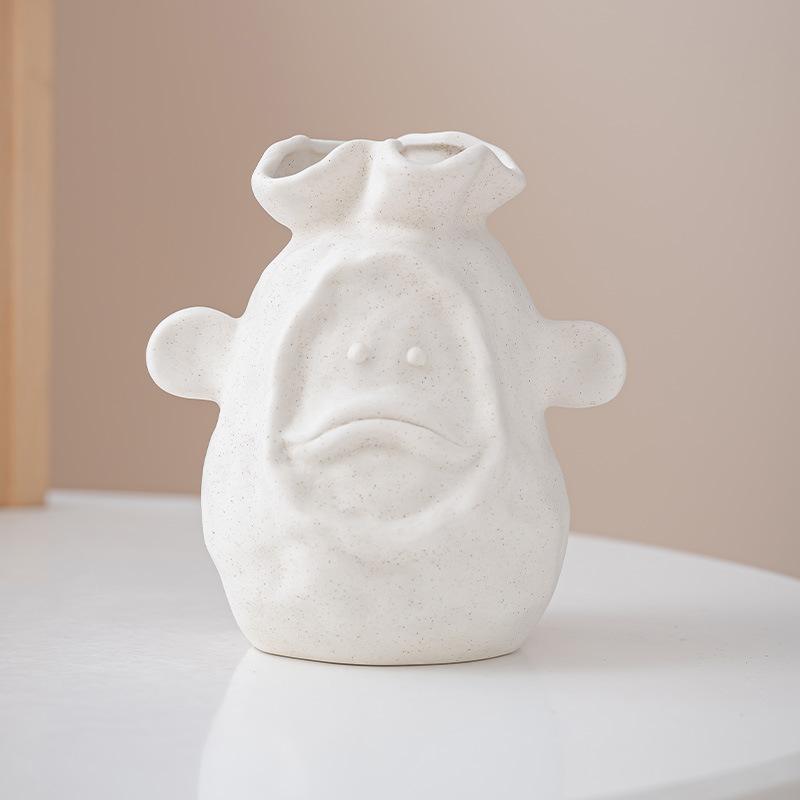 

BRОднотонная Абстрактная Керамическая Ваза Креативная Настольная Цветочная Композиция Искусство Современный Дом Гостиная Декор Ваза для СухоцветовEY