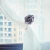 1pc Magnetic Curtain Tiebacks Seersucker Flower Tie Backs Buckle Clips Home Decoration