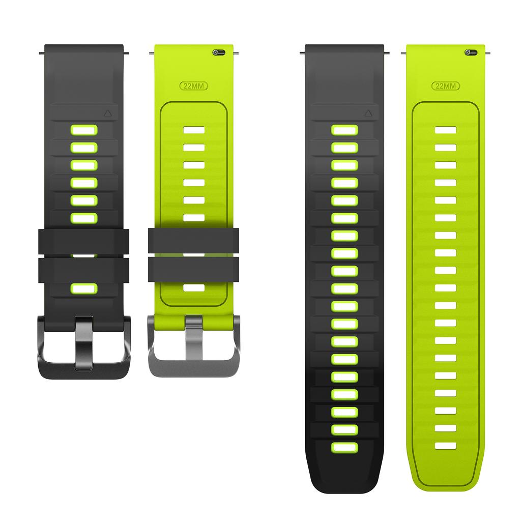 22mm Watch Strap For Suunto RACE 2 S / Run / Ocean / Vertical Two-Tone Silicone Band For Suunto 5 9 Peak Pro Wristband Bracelet