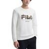 FILA X Rousseau Heritage Series Fashion Simple Comfortable Crew Neck American Sweatshirt Men sweatshirt Cloud-Mushroom-White F11M448219F-WT