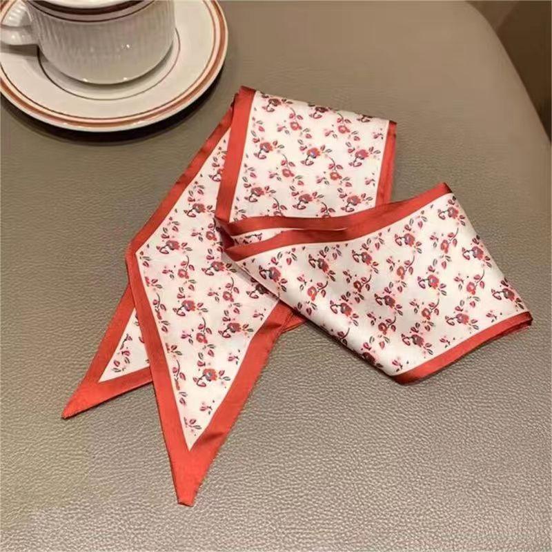 Multifunctional Flower Printed Hair Band Headwear Scarves 6.5cm*90cm