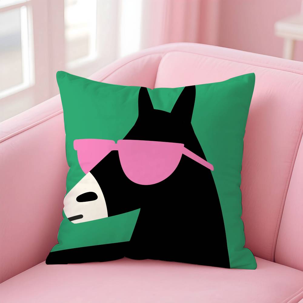 

Cartoon animal Pillow Case pattern printing pillowcase living room sofa cushion cover bedroom room decor 16x16Inch