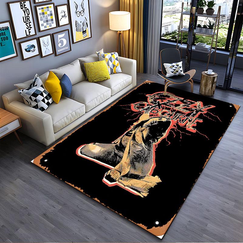 Ozzy Osbourne Rock Style Carpet suitable as a non-slip mat for the living room or bedroom sofa