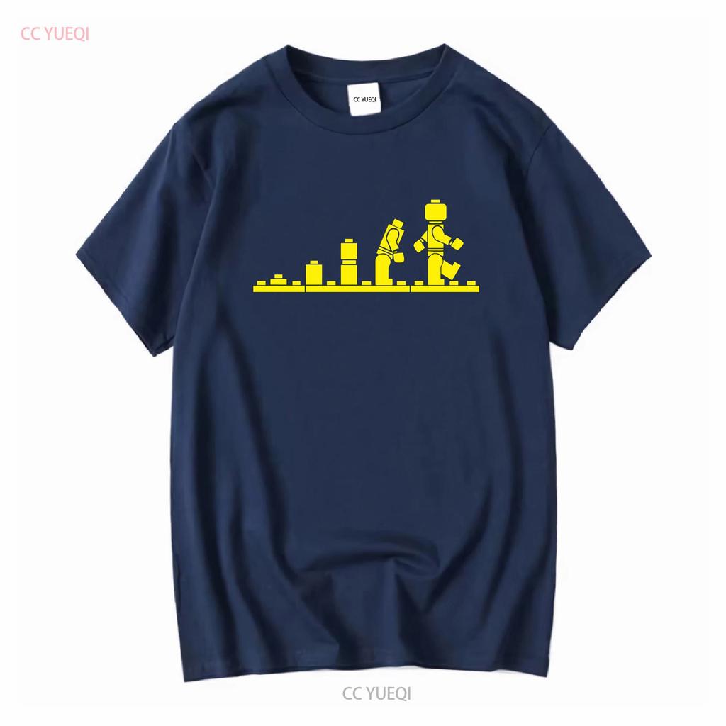 Bricks Evolution Mens T Shirt Movie Master Builder Classic Awesome Spaceman Funny Kids Present Idea Joke Top Dad Vintage