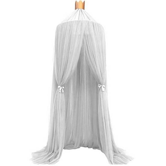 Tenda da Culla in Pizzo per Bambini Tenda a Cupola Rotonda Tenda Sospesa Zanzariera Decorazione Stanza Bambini