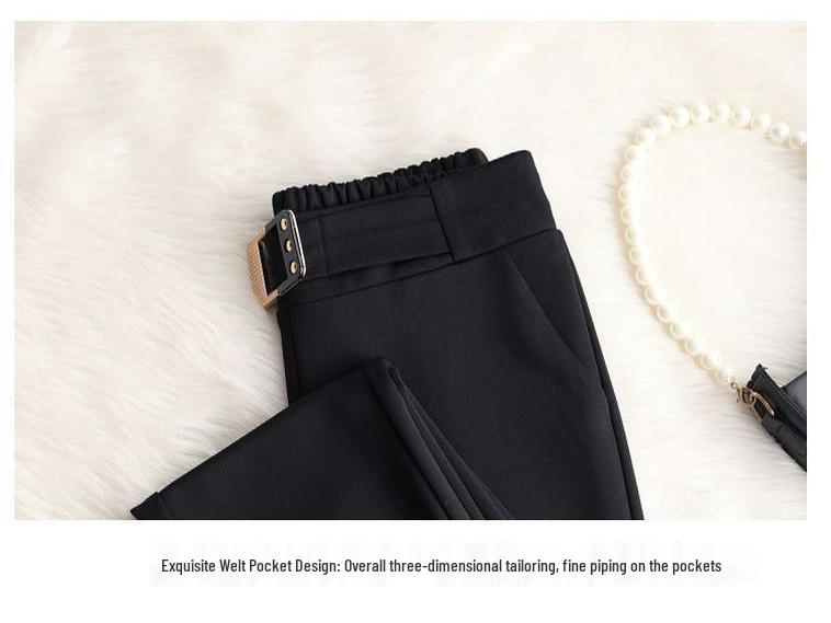 2026 Spring High-Waist Flare Pants - Fashionable, Slimming, Elastic, Versatile Women's Casual Wear