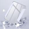 For iPad Air 11 (2025)/(2024) Case Origami Stand PU Leather Clear Back Tablet Cover with Pencil Holder