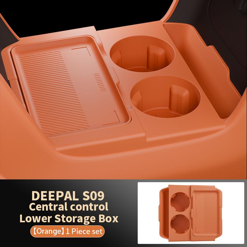 Suitable for Deep Blue S09 Center Console Lower Storage Box Organizer with Silicone Mat Interior Decoration Accessories