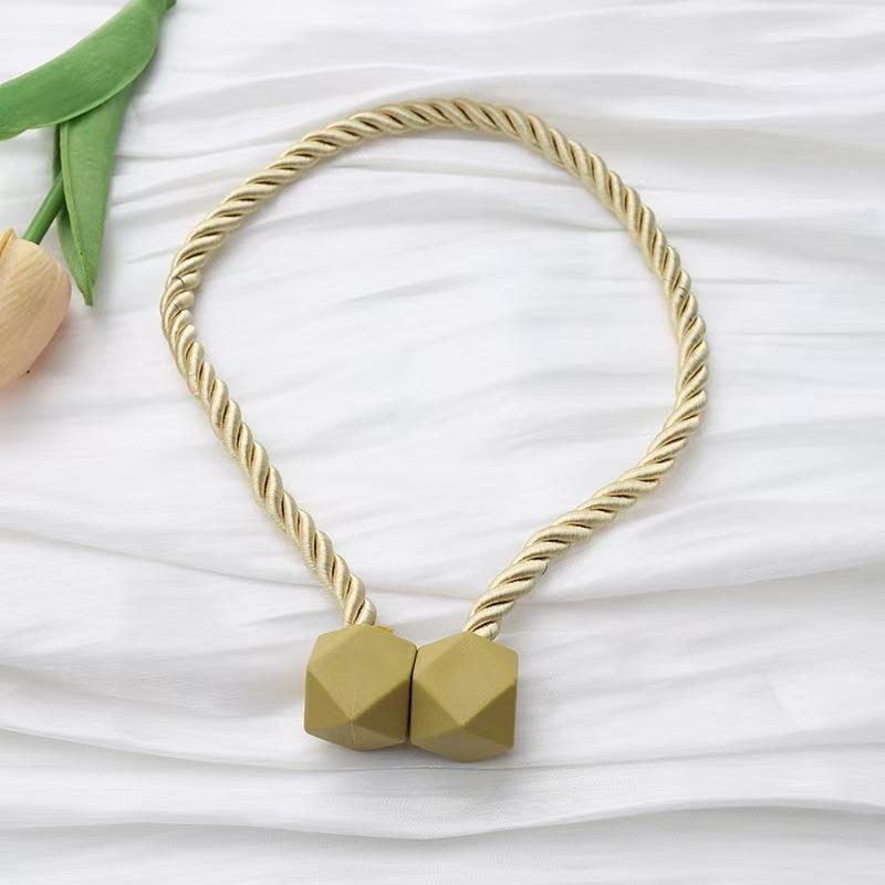 Magnetic Curtain Tiebacks No Drilling Required Curtain Holdbacks Decorative Curtain Rope Tiebacks for Home Window Treatments Set of 2