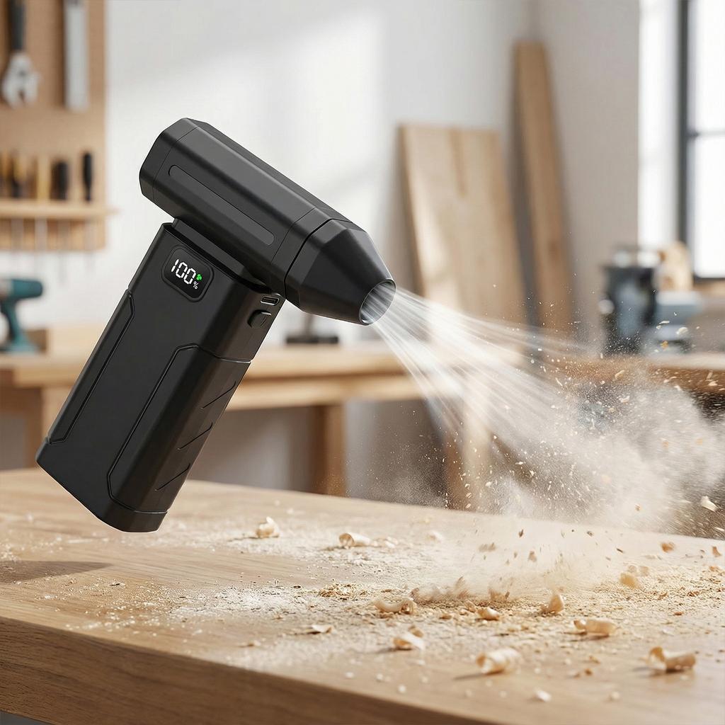 Dust Blower 6000mAh Portable Dust Blower Electric Dryer Screen Display Rechargeable for Car Computer Home Office Dust Cleaning