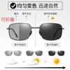 Folding Sunglasses Male Photosensitive Discoloration Polarized Driving Driving Alloy Frame Outdoor Sunshade Sunglasses Frame