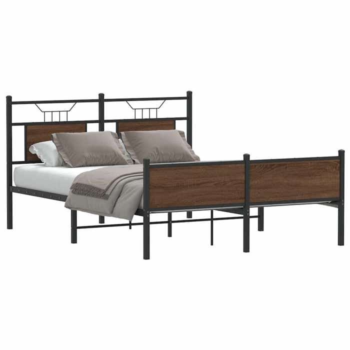 VidaXL Cadre de lit sans matelas chêne marron 150x200 cm 4107036