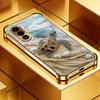 Cute Turtle Pattern Electroplated Glass Phone Case Suitable for Samsung Galaxy S26 S25 S24 S22 S21 S20 FE/Ultra/Plus Anti Drop
