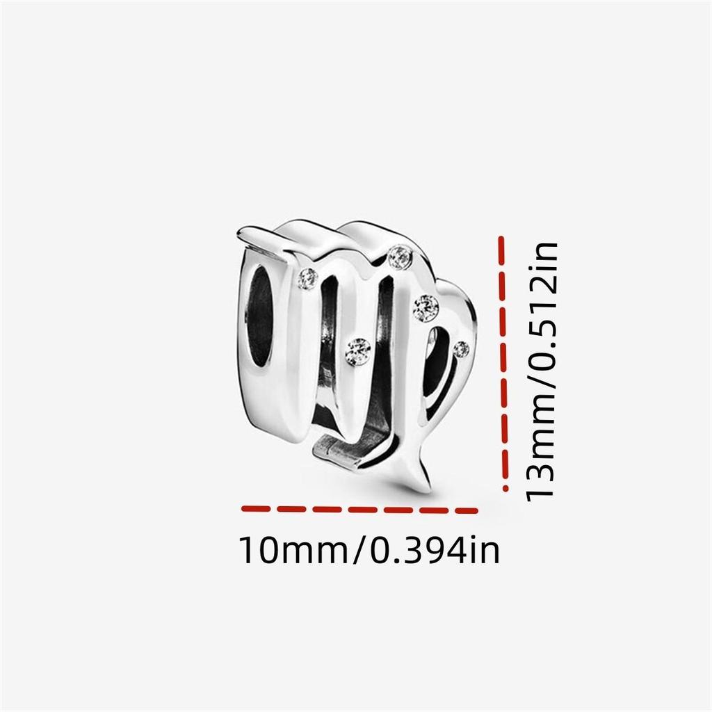 1 Stück 12 Sternbilder Serie Anhänger Passend für Armband Anhänger Stern Perlen Anhänger 12 Horoskop Für Armband Halskette Geburtstagsgeschenk