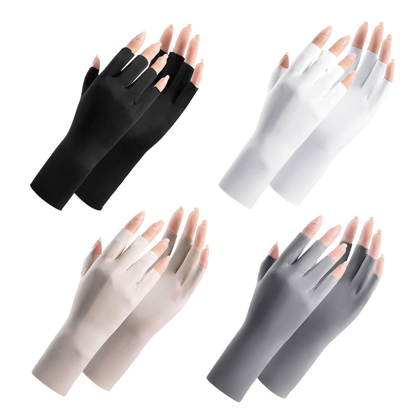 

4 шт. Перчатки Ice Silk, тонкие дышащие летние перчатки с полупальцами, против мозолей One Size