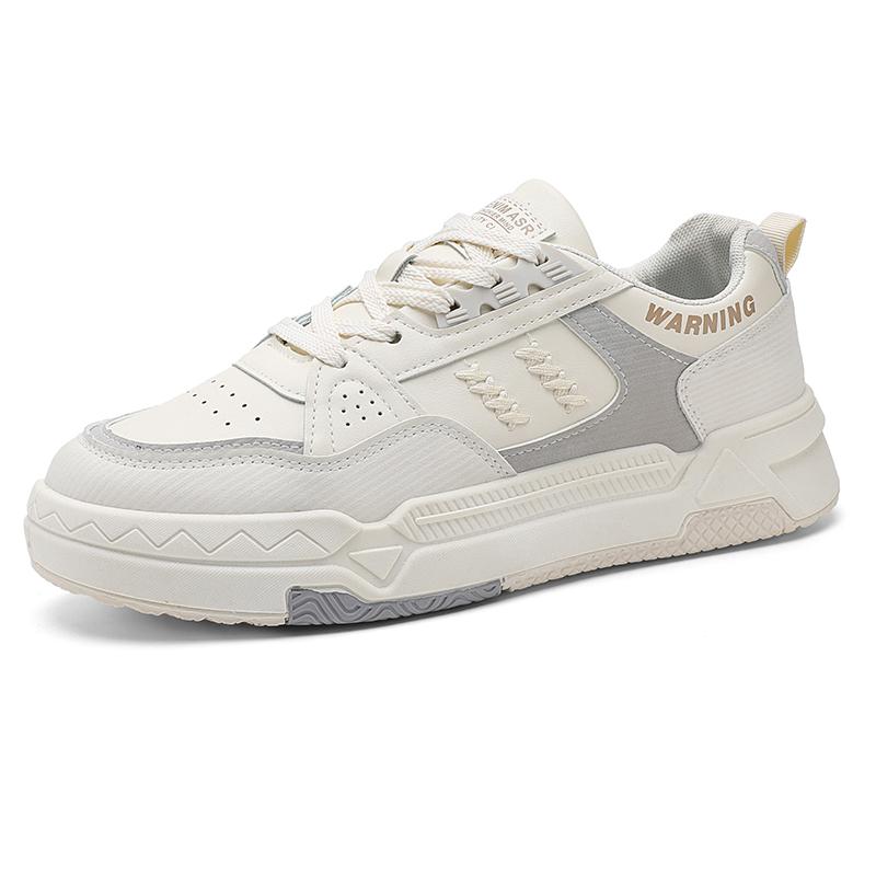 Fashion Men's Thick-sole Breathable Casual Shoes Four Season Soft-sole Non-slip Comfort Outdoor Walking Shoes Student Sports Board Shoes